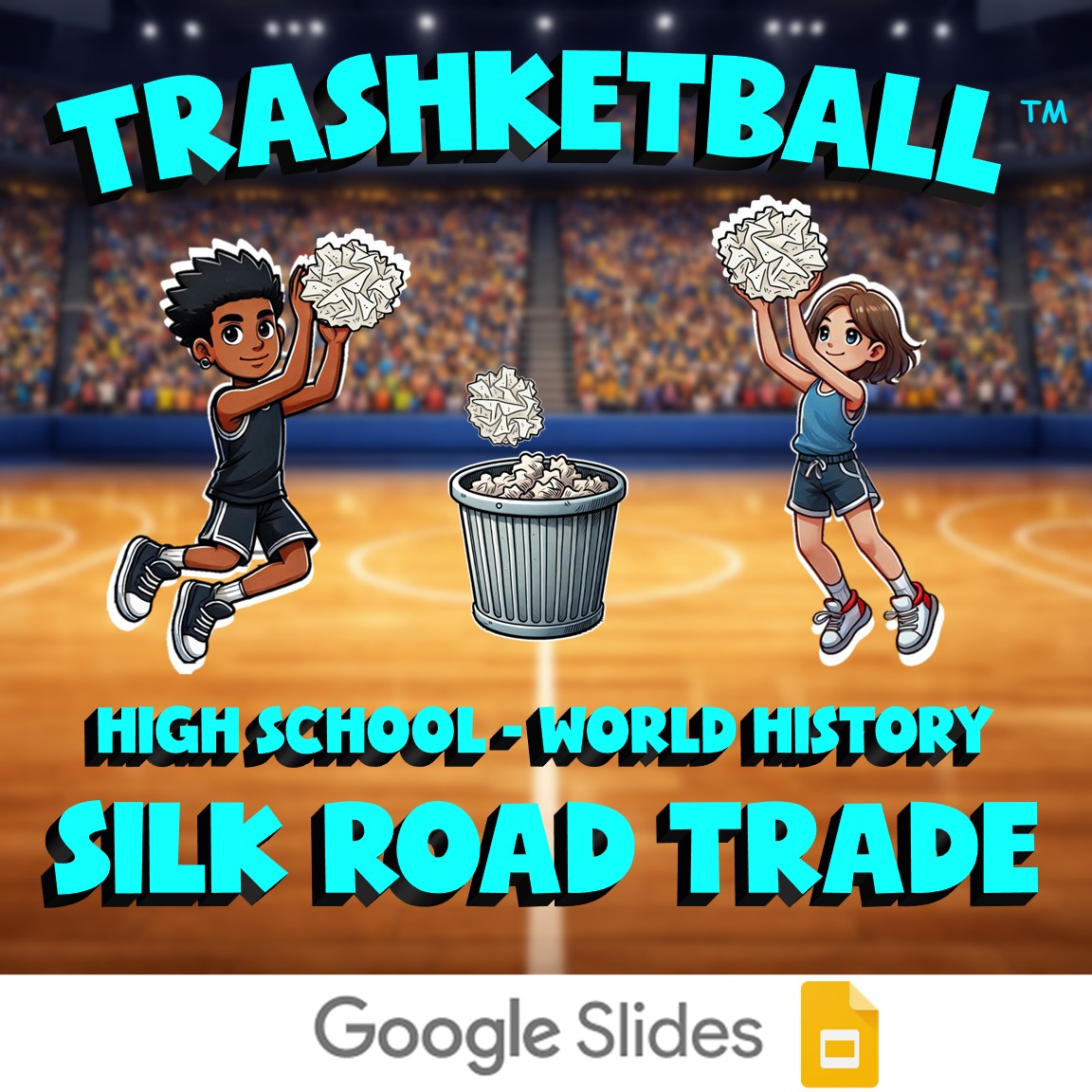 Silk Road Trade TRASHKETBALL Game - No Prep World History Review Activity