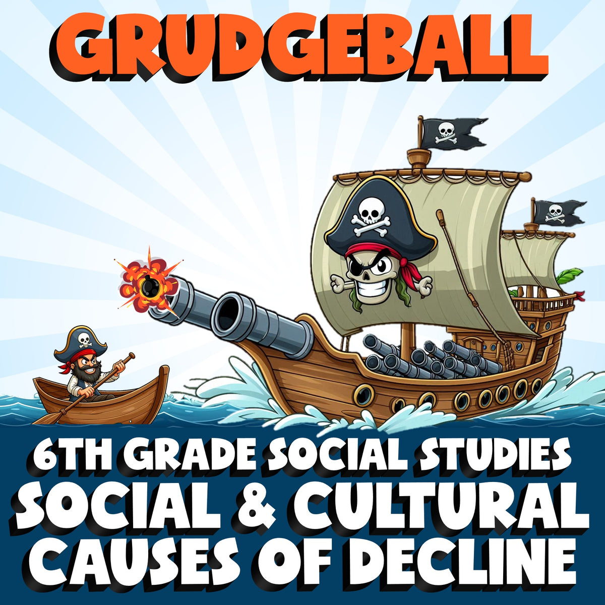 Social & Cultural Causes of Decline GRUDGEBALL Socials Game - No Prep Grade 6
