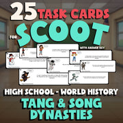 Tang & Song Dynasties SCOOT TASK CARDS Game - No Prep World History Review
