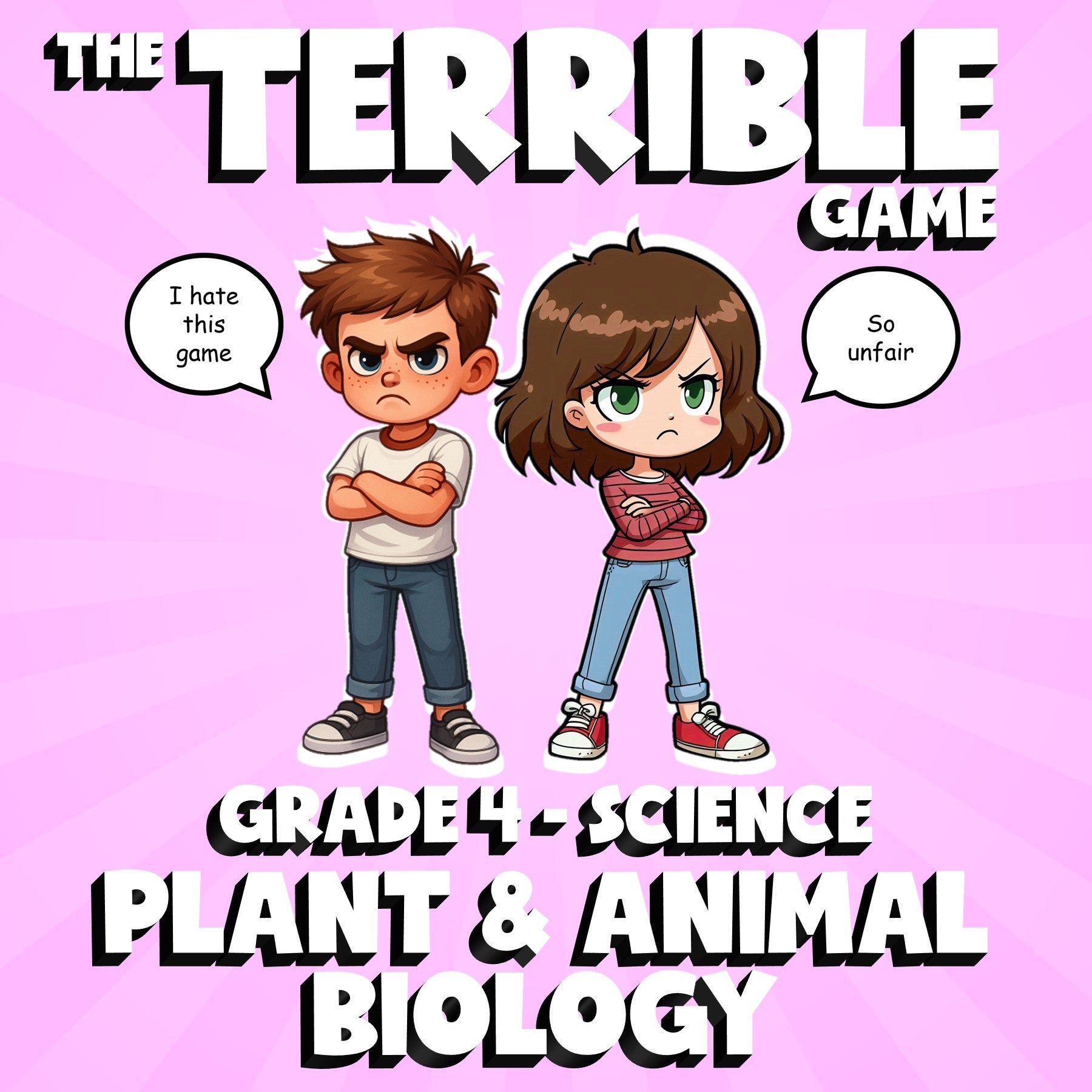 Plant & Animal Biology THE TERRIBLE GAME - No Prep Grade 4 Science Review