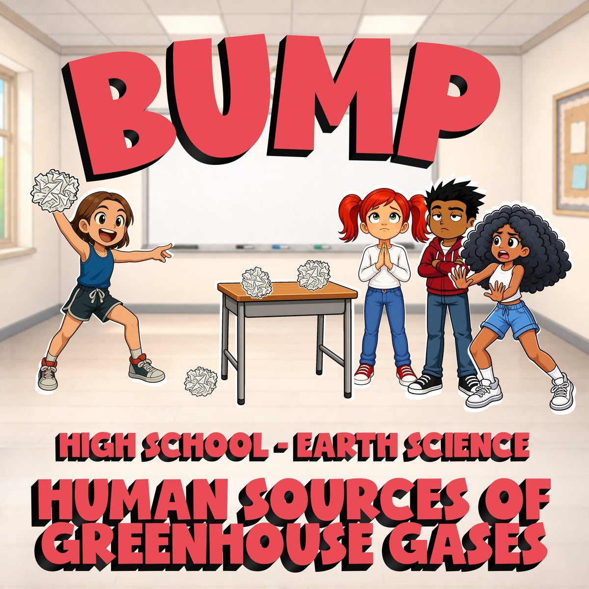 Human Sources of Greenhouse Gases BUMP Game - No Prep Earth Science Review