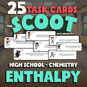 Enthalpy SCOOT TASK CARDS Science Game - No Prep Chemistry Review Activity