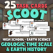 Geologic Time Scale & Earth History SCOOT TASK CARDS Game - Earth Science