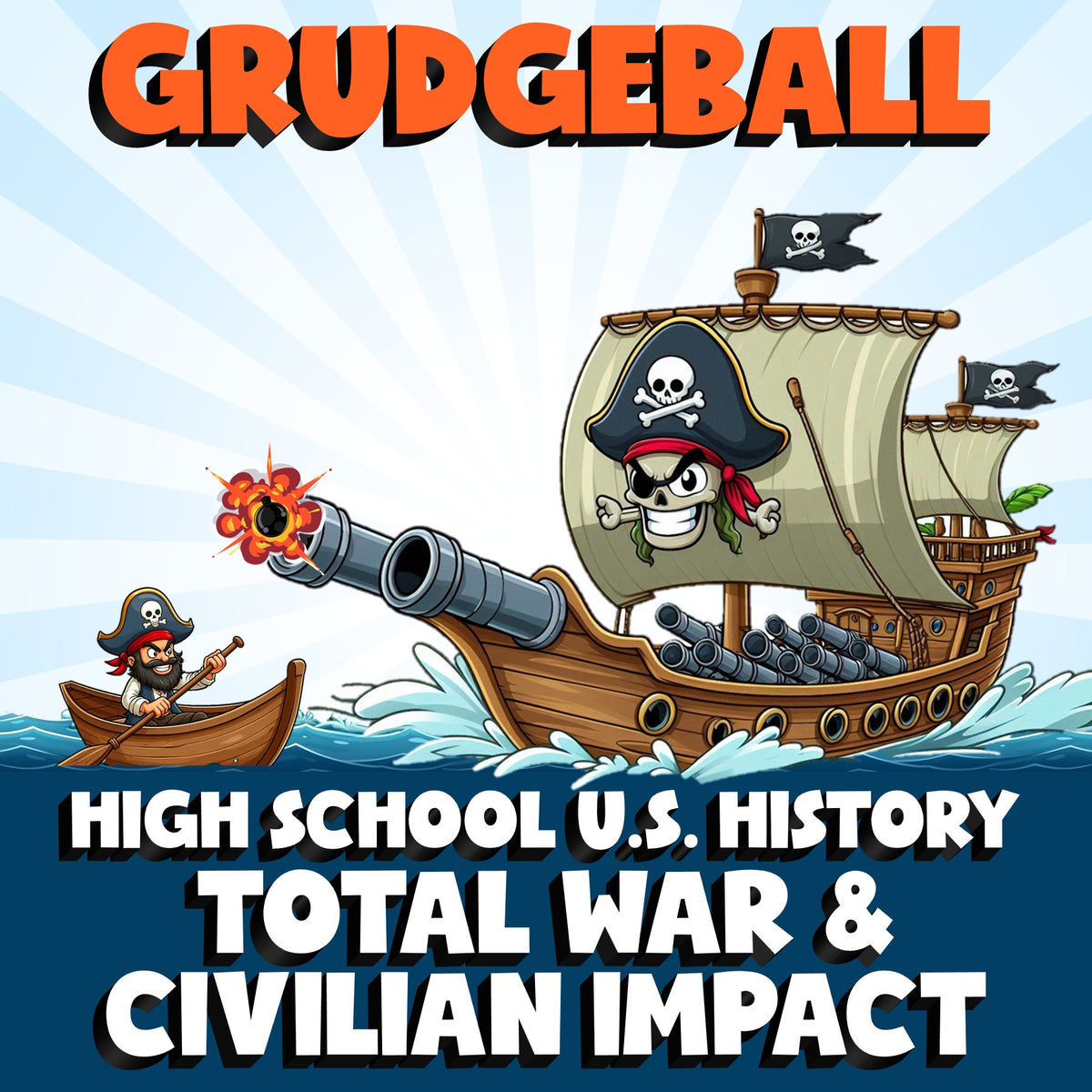 Total War & Civilian Impact GRUDGEBALL U.S. History Game - No Prep Review