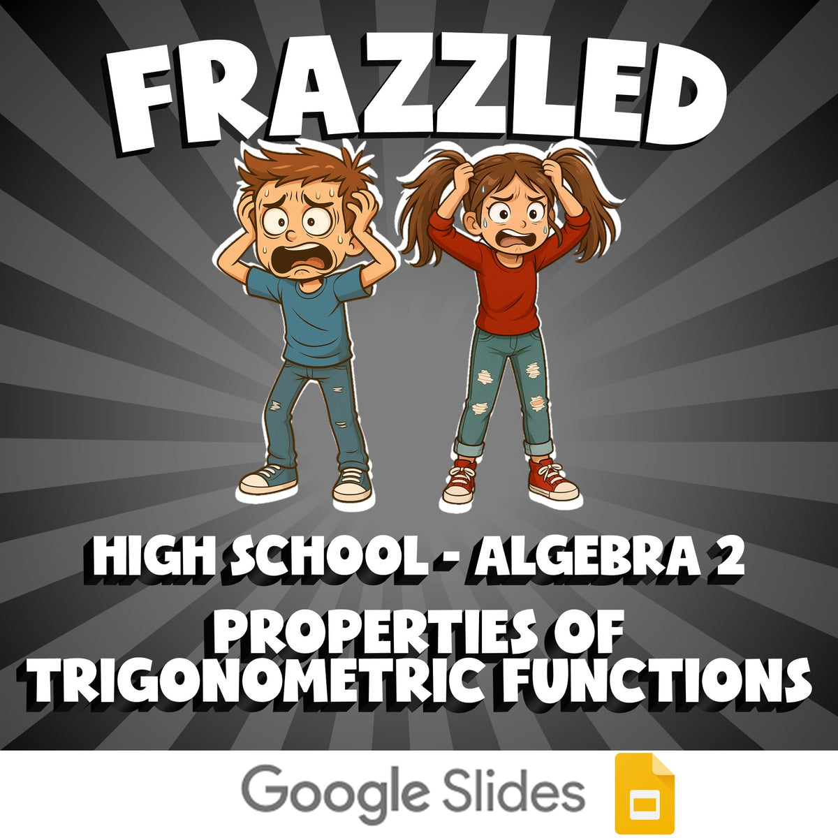 Properties of Trigonometric Functions FRAZZLED Math Game - No Prep Algebra 2