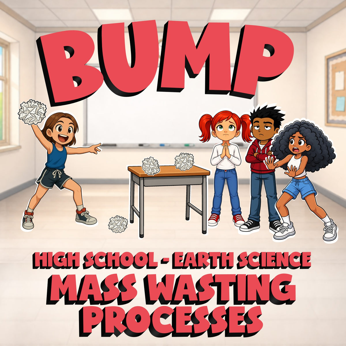 Mass Wasting Processes BUMP Game - No Prep Earth Science Review Activity