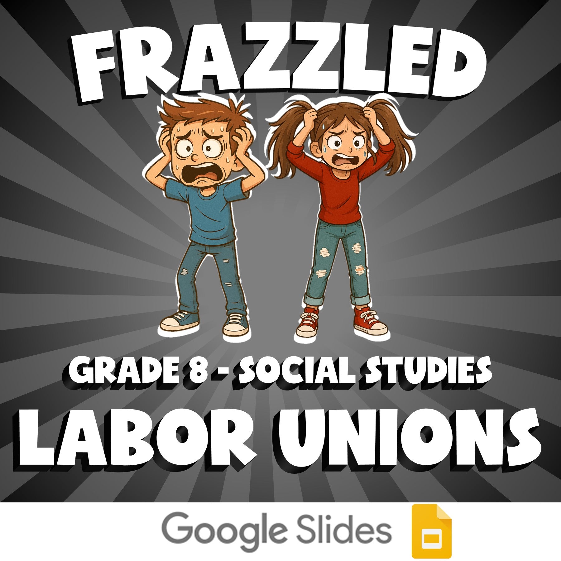 Labor Unions FRAZZLED Socials Game - No Prep Grade 8 Review Activity