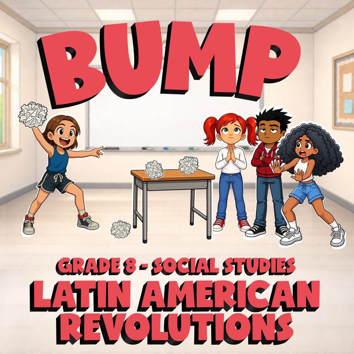 Latin American Revolutions BUMP Socials Game - No Prep Grade 8 Review Activity