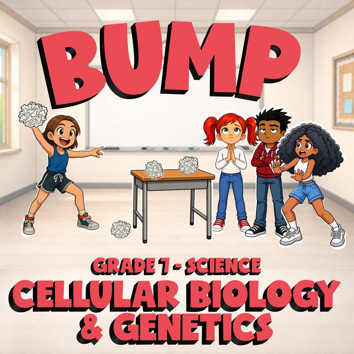 Cellular Biology & Genetics BUMP Science Game - No Prep Grade 7 Review Activity