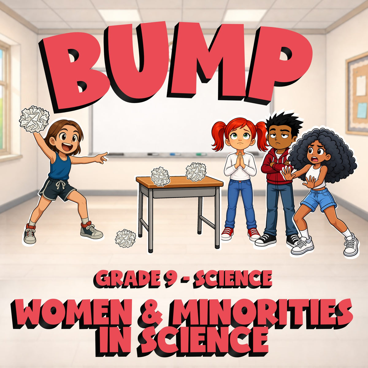 Women & Minorities in Science BUMP Science Game - No Prep Grade 9 Review