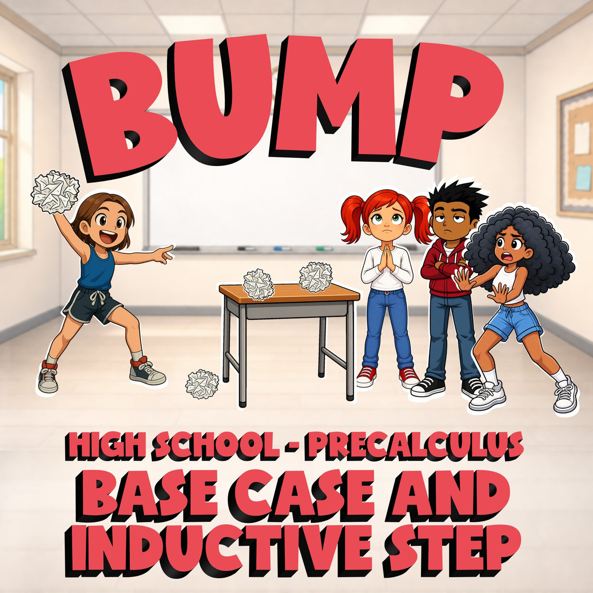 Base Case and Inductive Step BUMP Math Game - No Prep PreCalculus Review