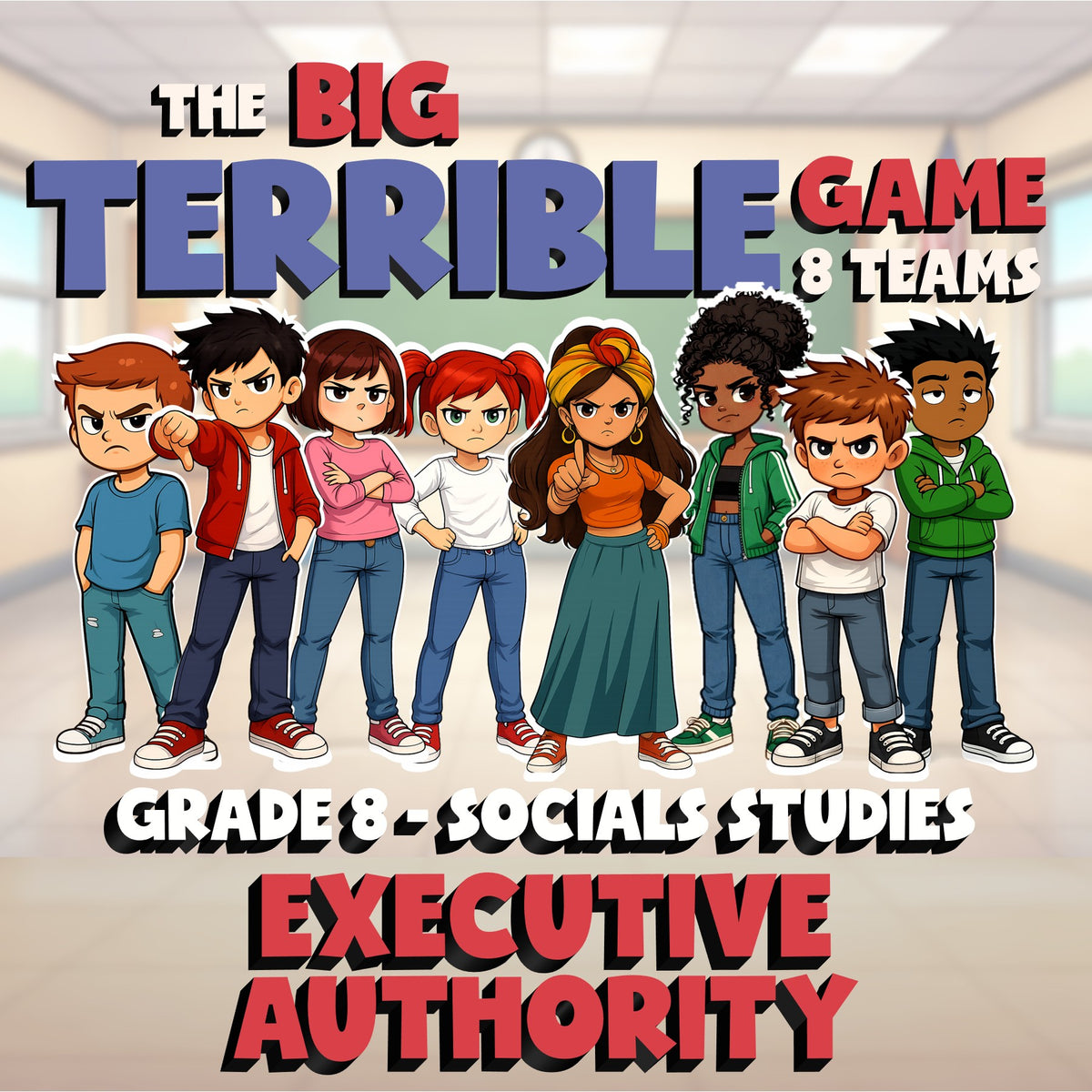 Executive Authority BIG TERRIBLE GAME - No Prep Grade 8 Socials Review Activity