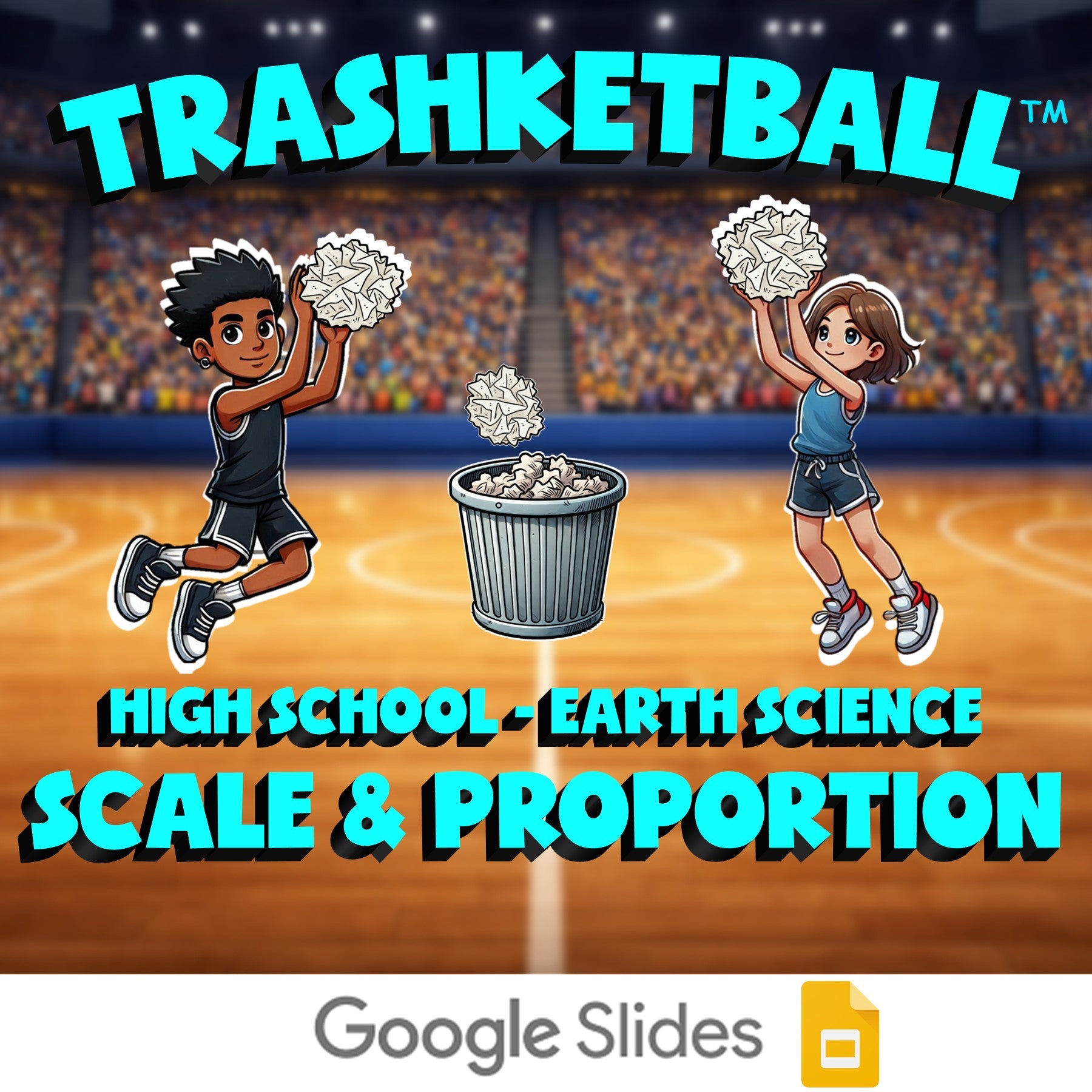 Scale & Proportion TRASHKETBALL Game - No Prep Earth Science Review Activity