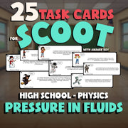 Pressure in Fluids SCOOT TASK CARDS Science Game - No Prep Physics Review
