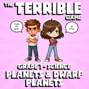 Planets & Dwarf Planets THE TERRIBLE GAME - No Prep Grade 7 Science Review
