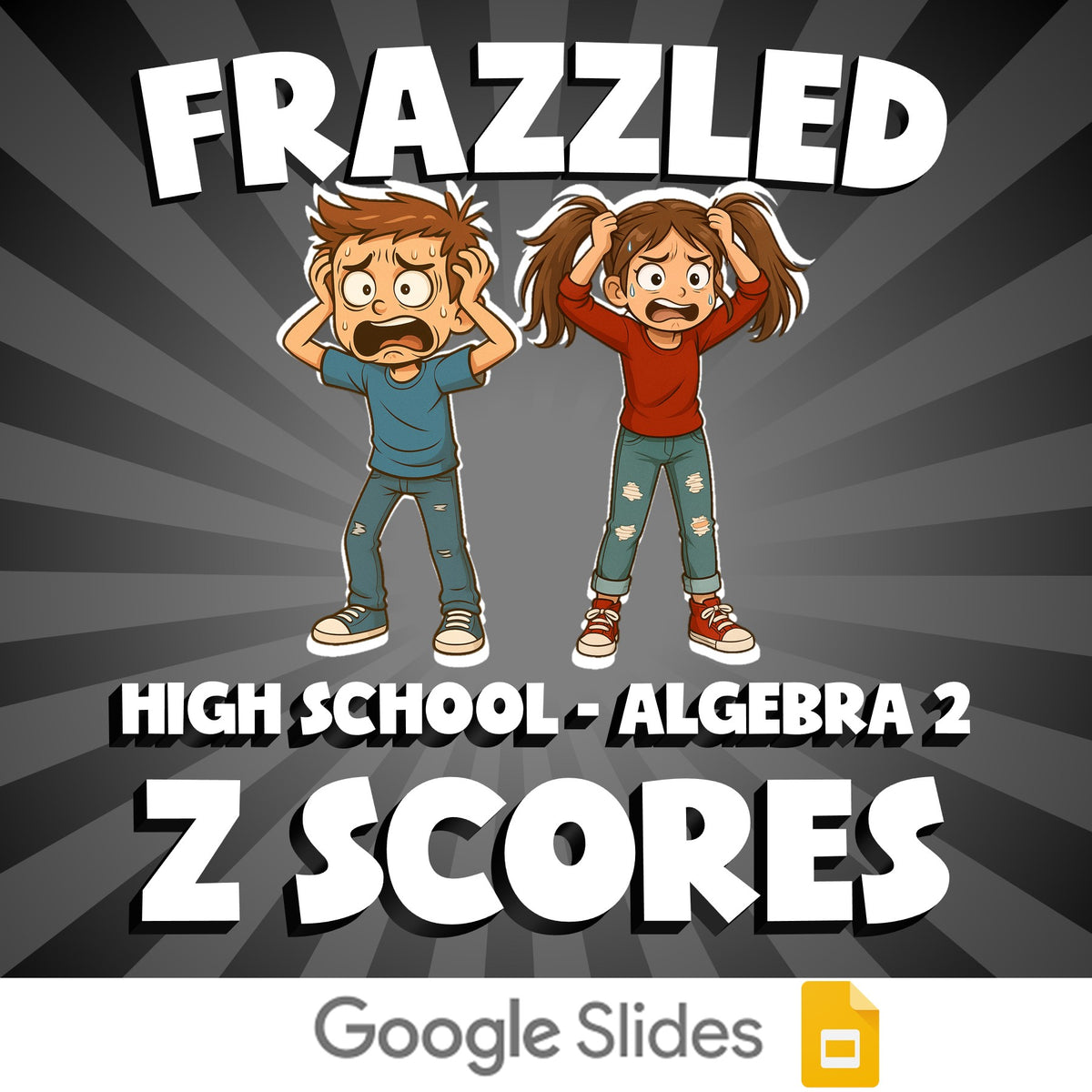 Z Scores FRAZZLED Math Game - No Prep Algebra 2 Review Activity