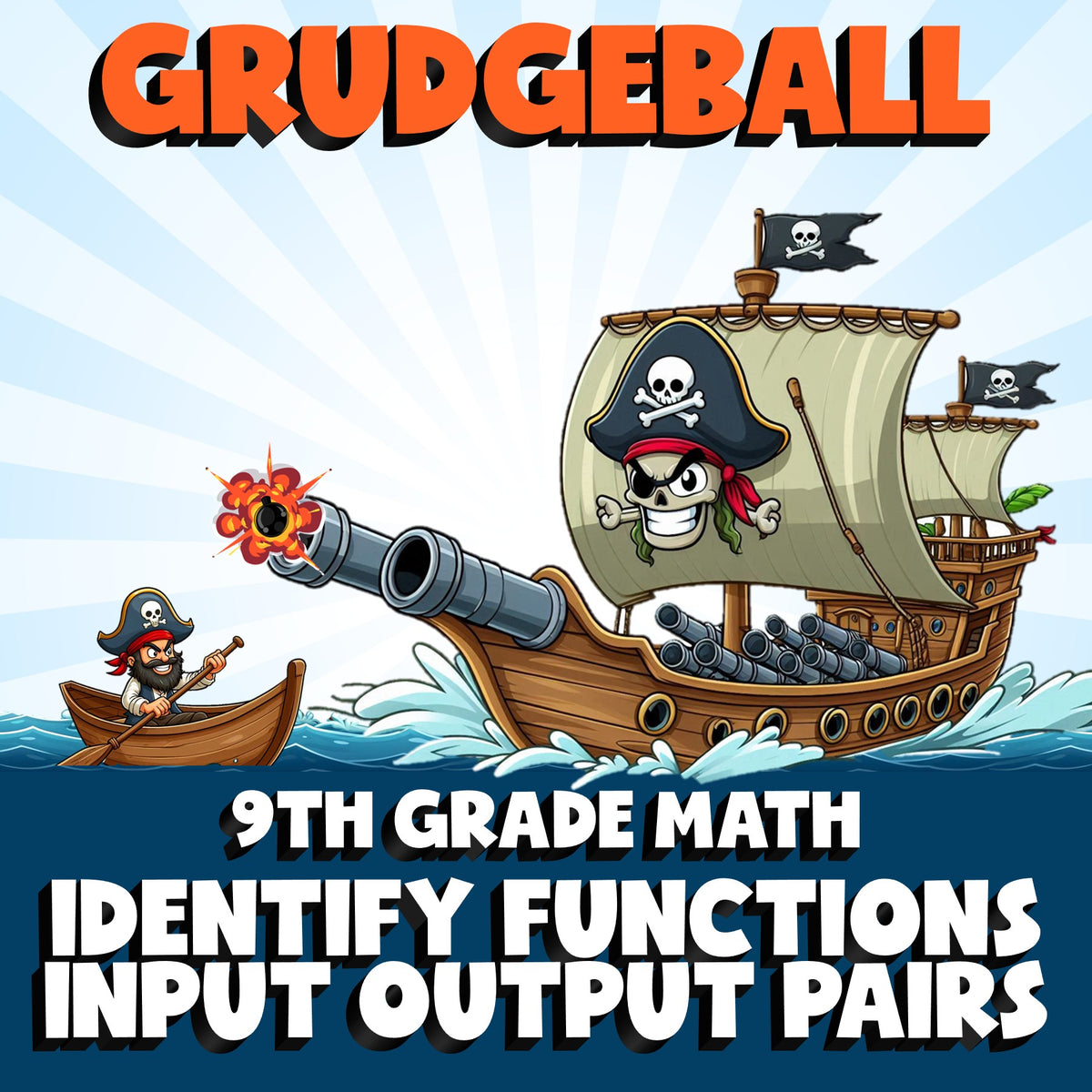 Identify Functions Input Output Pairs GRUDGEBALL Math Game - No Prep Grade 9