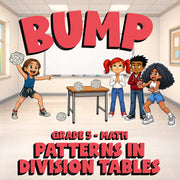 Patterns in Division Tables BUMP Math Game - No Prep Grade 5 Review Activity