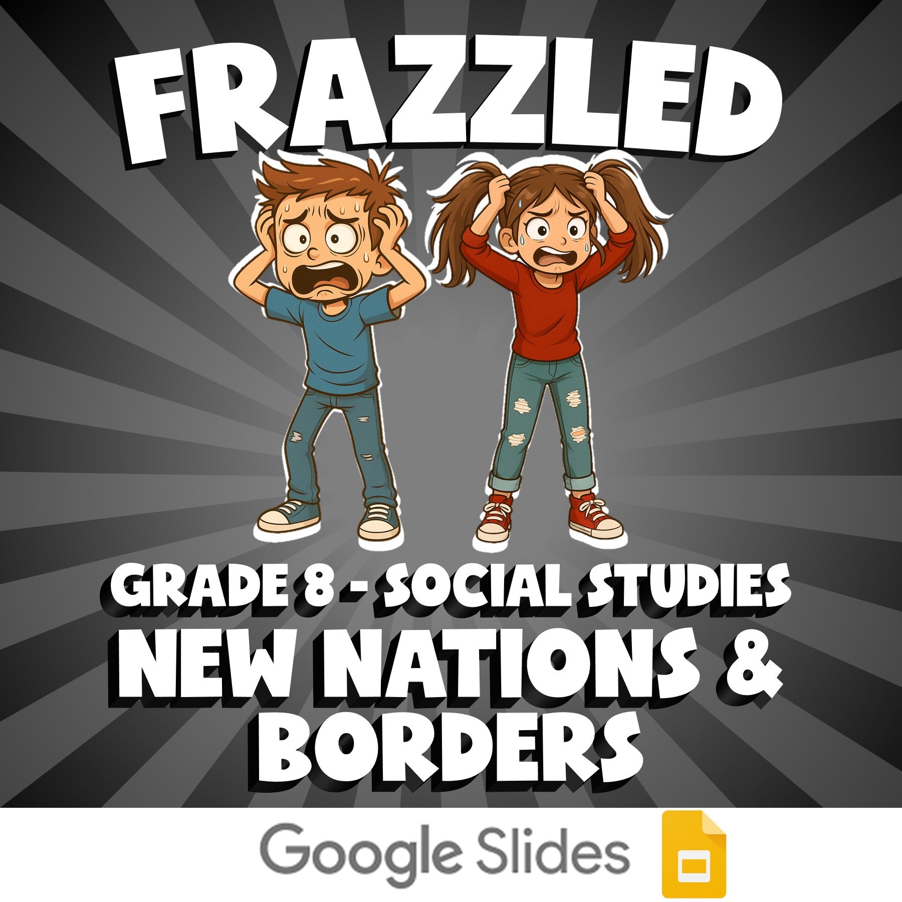 New Nations & Borders FRAZZLED Socials Game - No Prep Grade 8 Review Activity