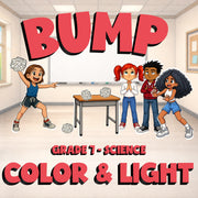 Color & Light BUMP Science Game - No Prep Grade 7 Review Activity