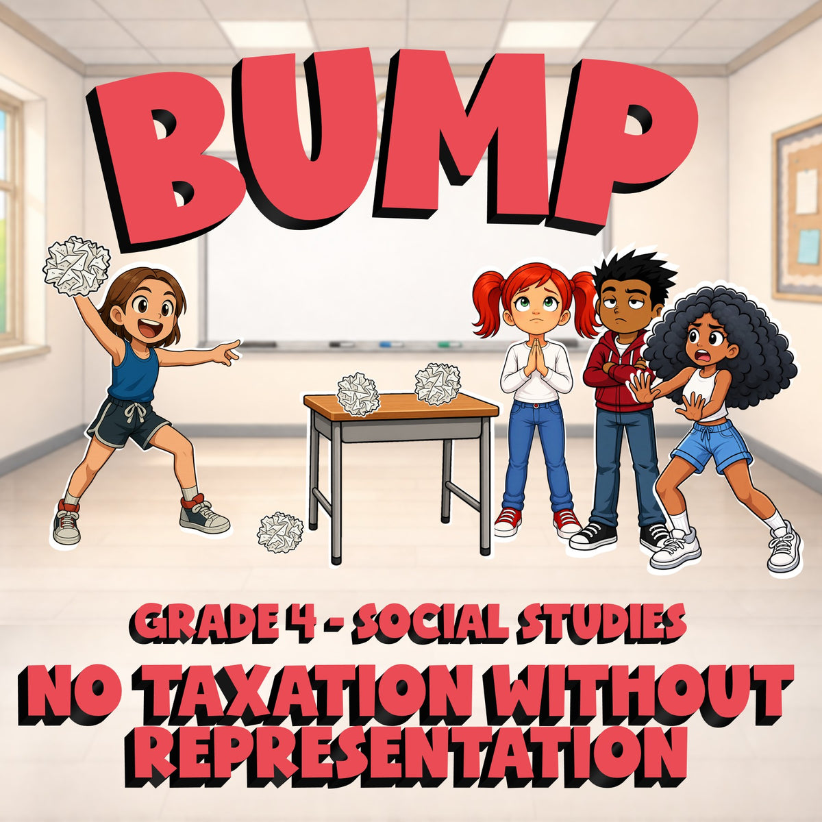 No Taxation Without Representation BUMP Socials Game - No Prep Grade 4 Review