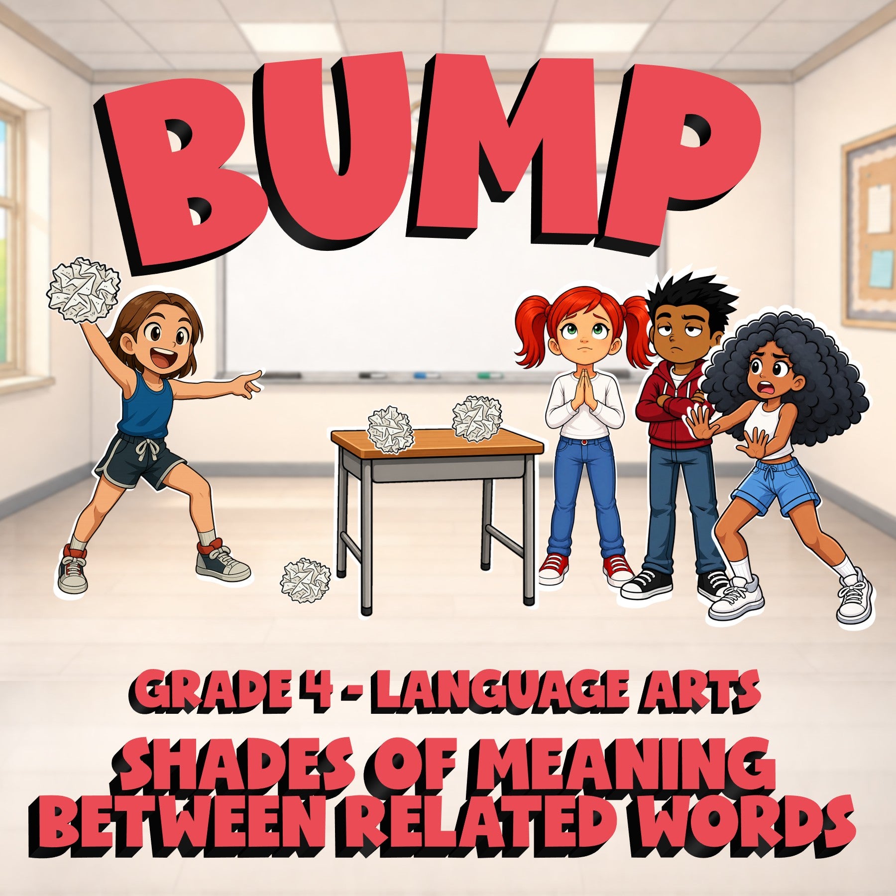 Shades of Meaning Between Related Words BUMP ELA Game - No Prep Grade 4 Review