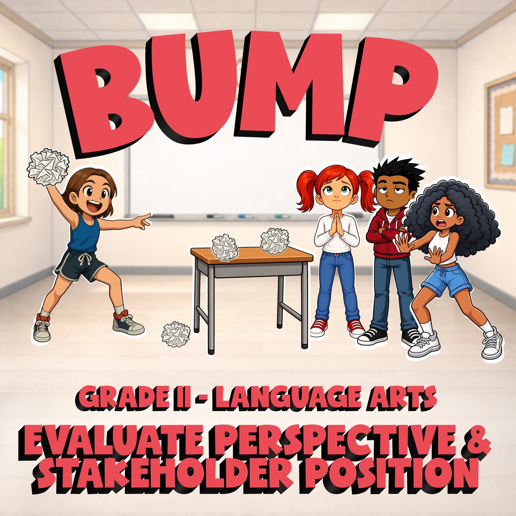 Evaluate Perspective & Stakeholder Position BUMP ELA Game - No Prep Grade 11