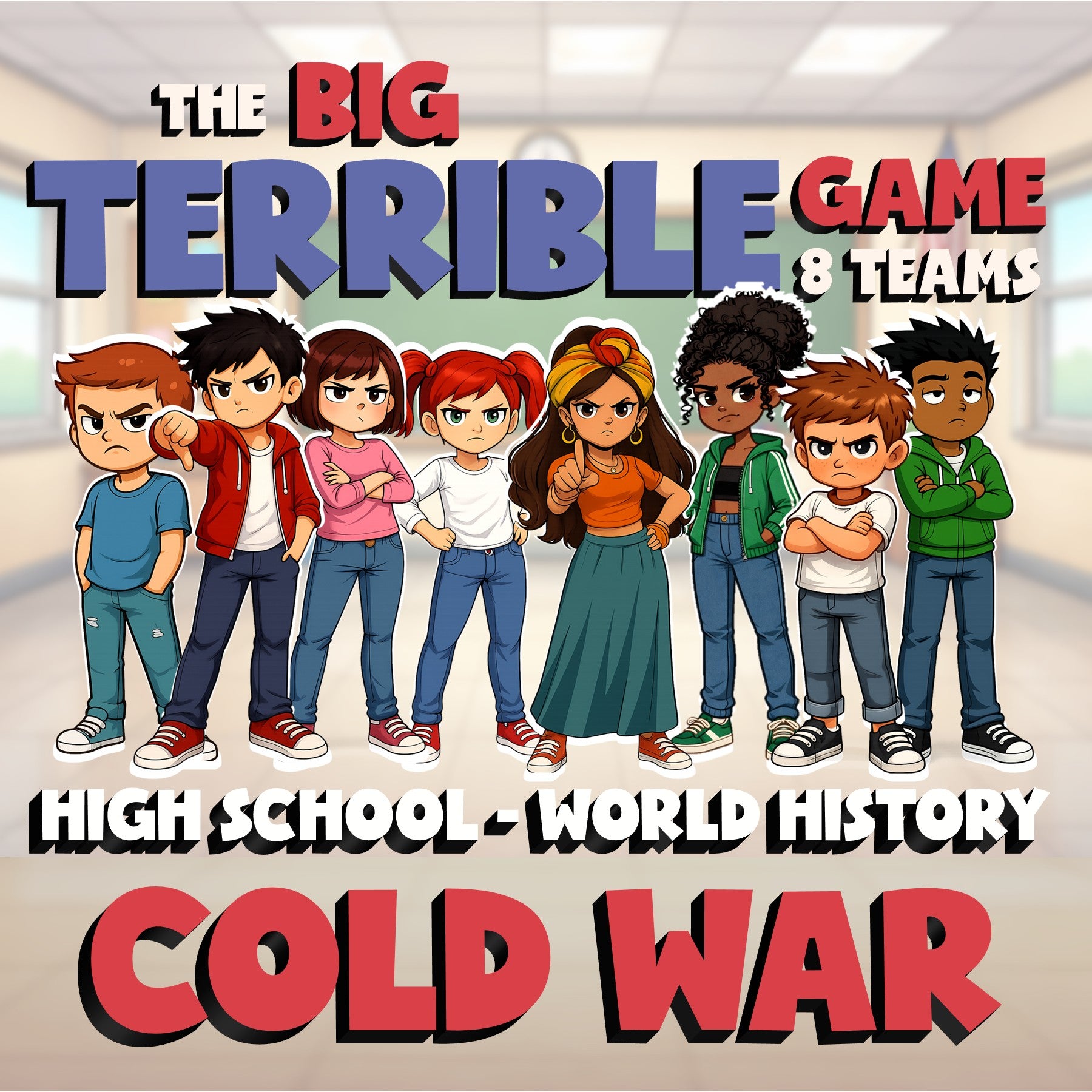 Cold War BIG TERRIBLE GAME - No Prep World History Review Activity