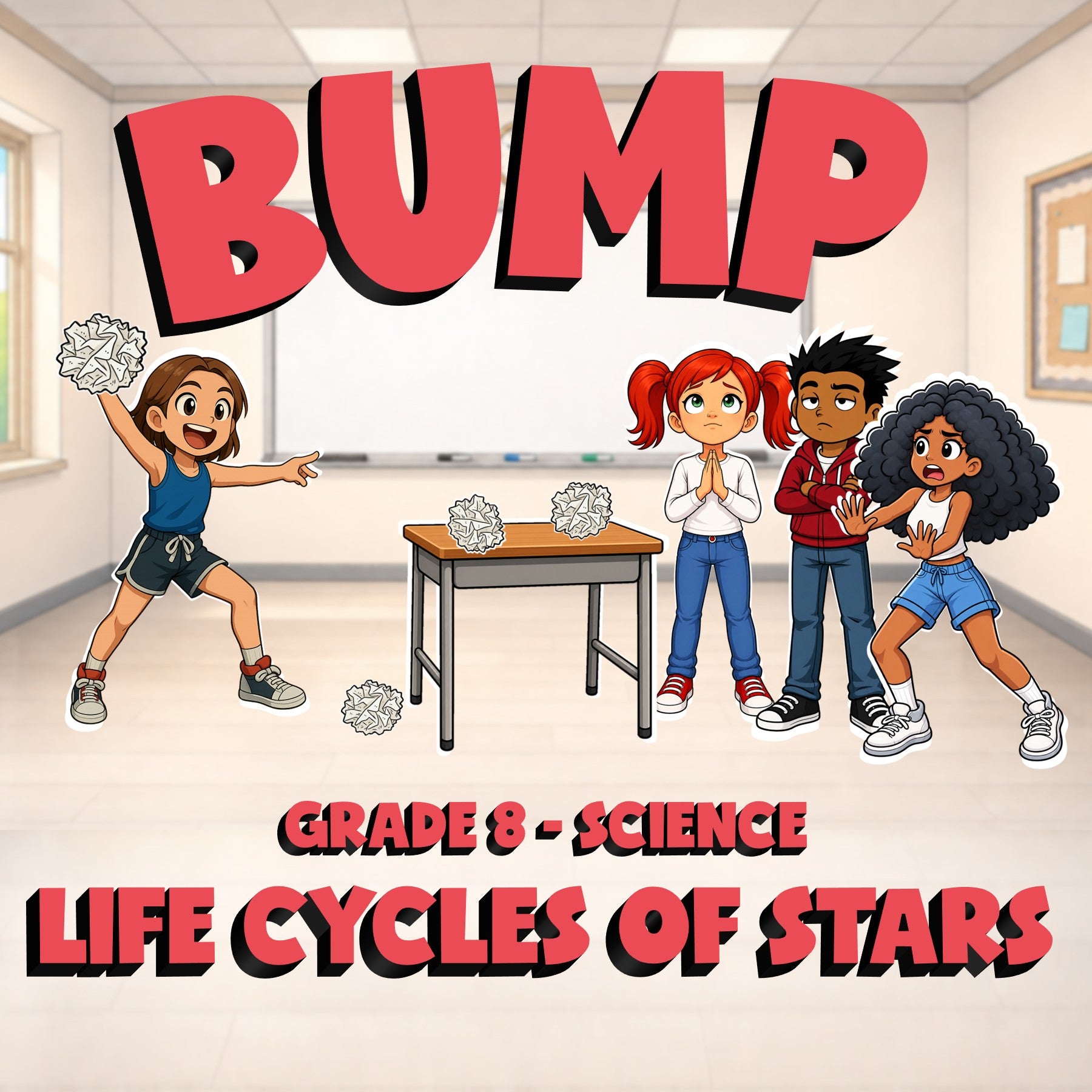 Life Cycles of Stars BUMP Science Game - No Prep Grade 8 Review Activity