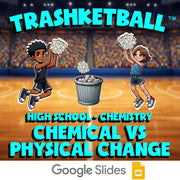 Chemical vs Physical Change TRASHKETBALL Science Game - No Prep Chemistry Review