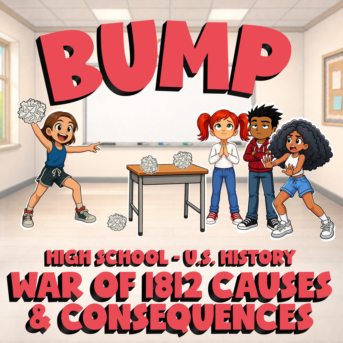War of 1812 Causes & Consequences BUMP U.S. History Game - No Prep Review
