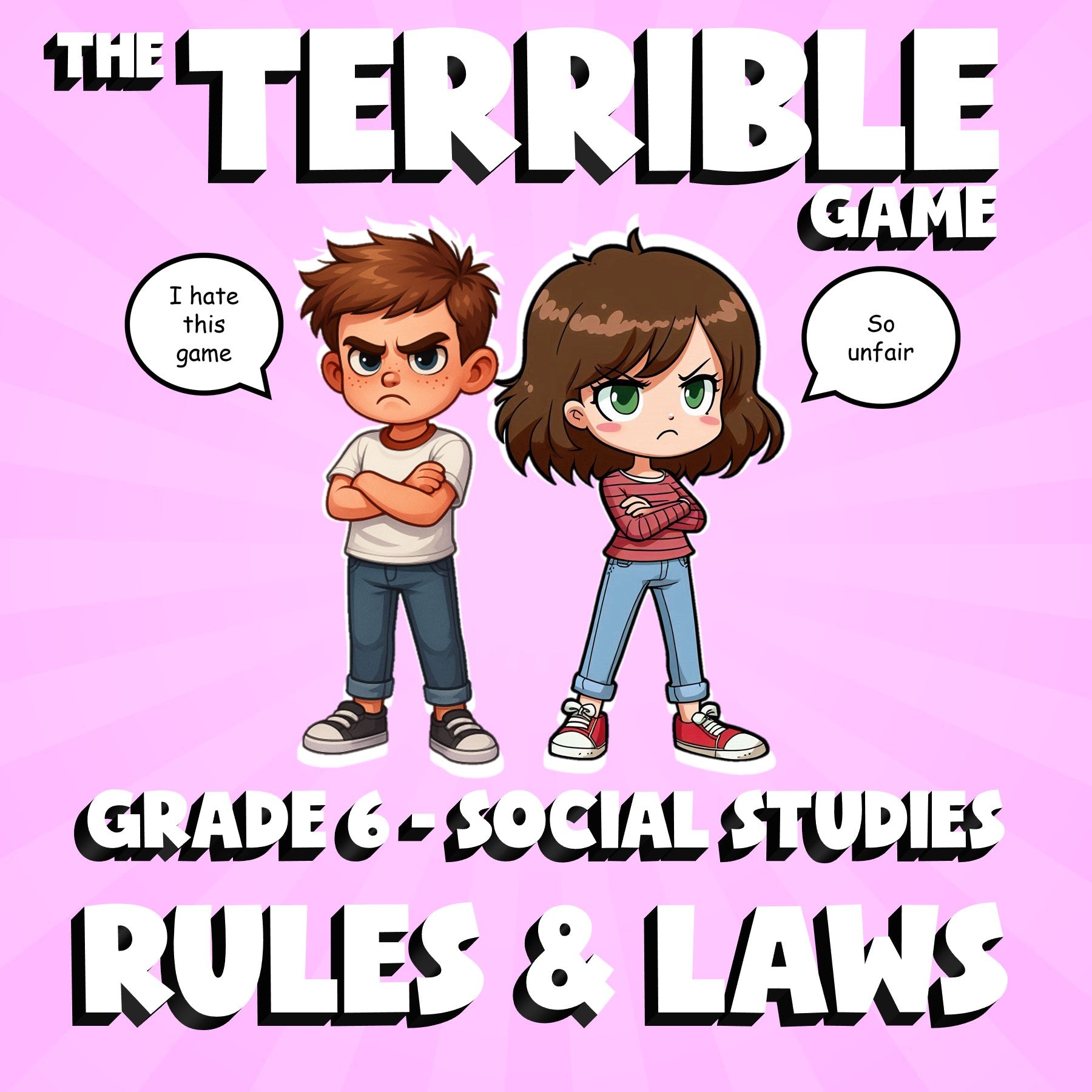 Rules & Laws THE TERRIBLE GAME - No Prep Grade 6 Socials Review Activity
