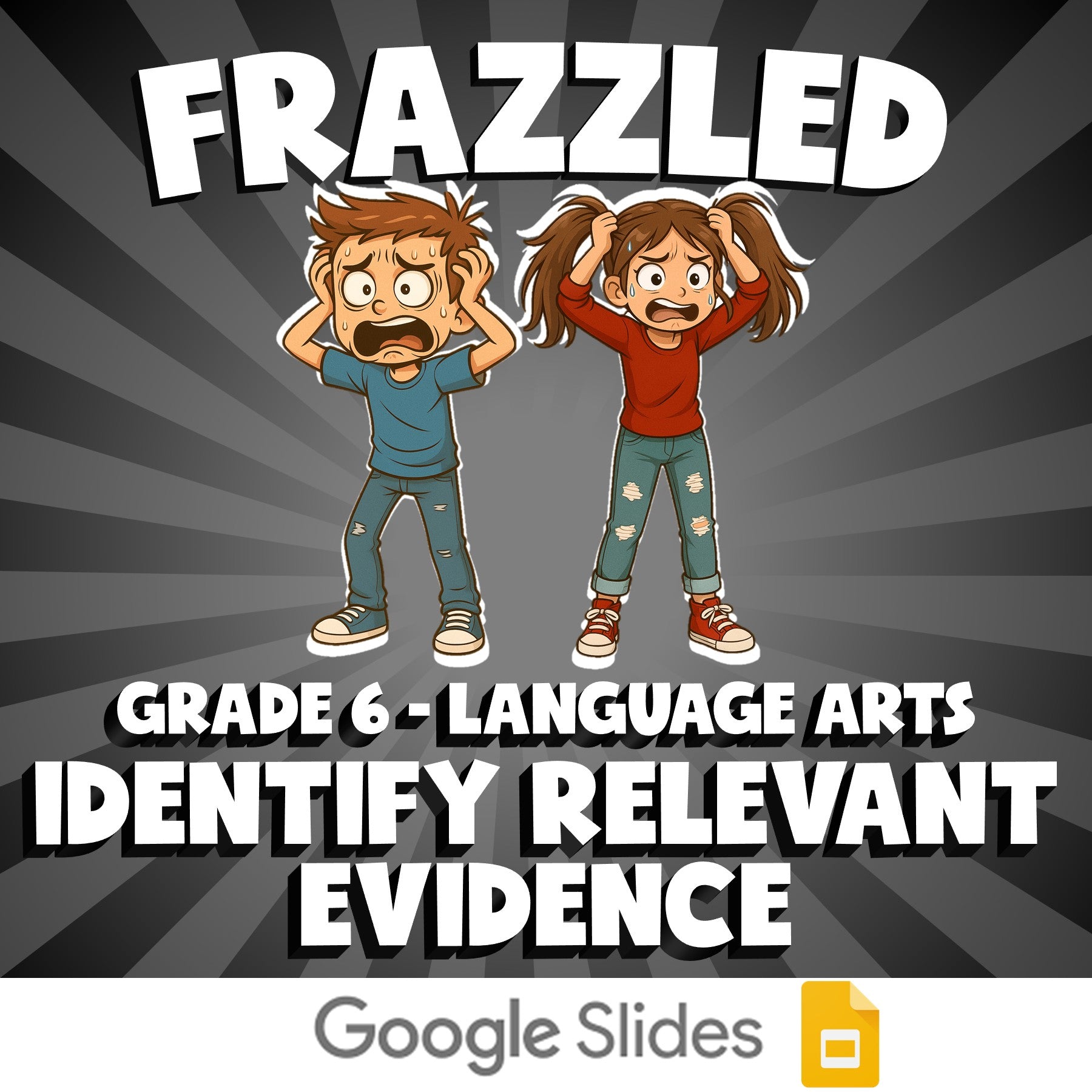 Identify Relevant Evidence FRAZZLED ELA Game - No Prep Grade 6 Review Activity