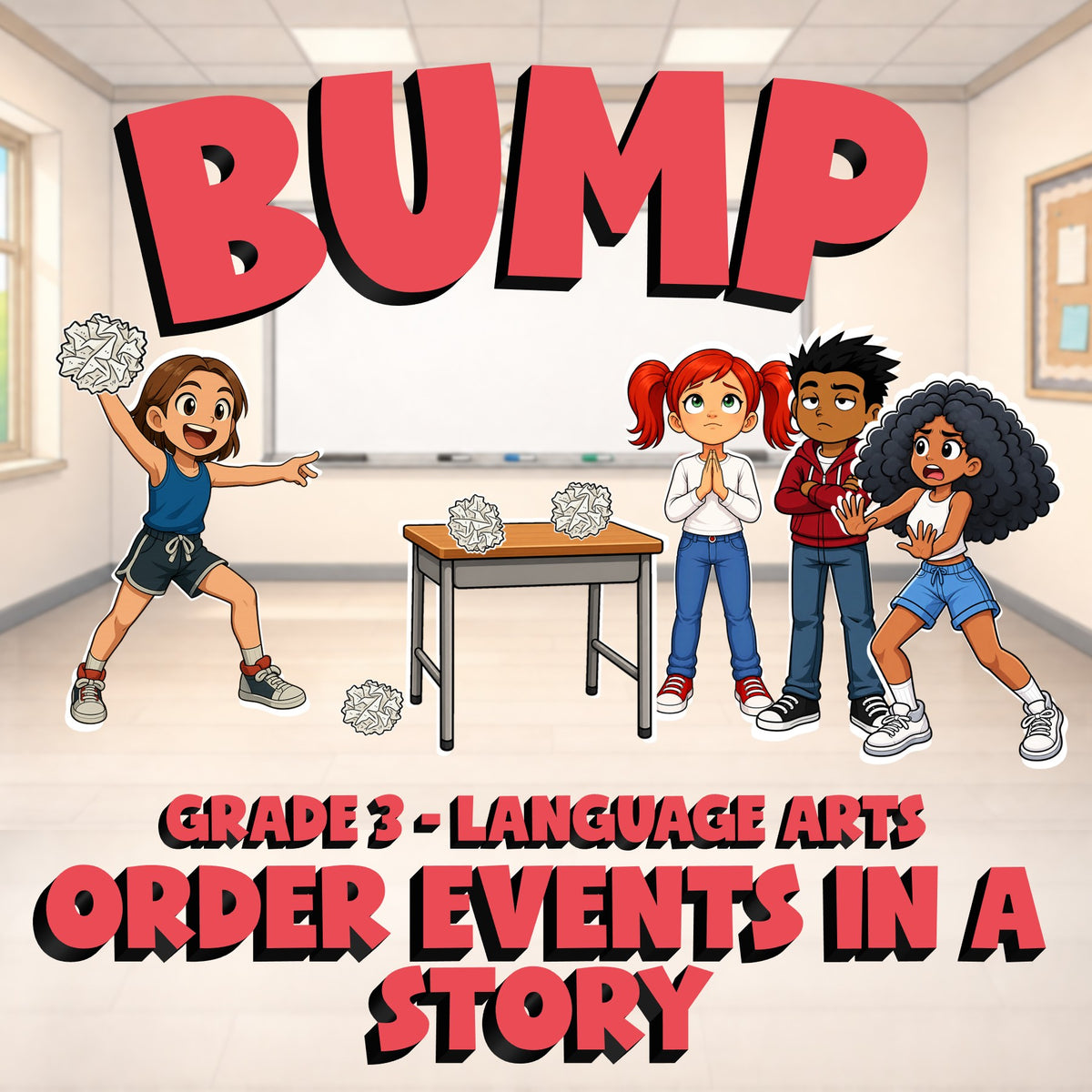 Order Events in a Story BUMP ELA Game - No Prep Grade 3 Review Activity