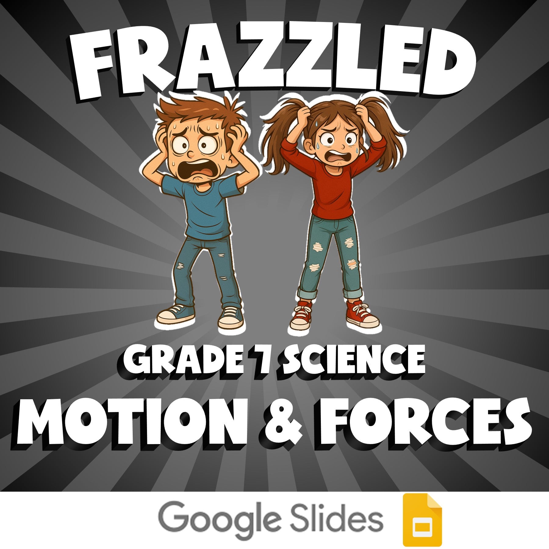 Motion & Forces FRAZZLED Science Game - No Prep Grade 7 Review Activity