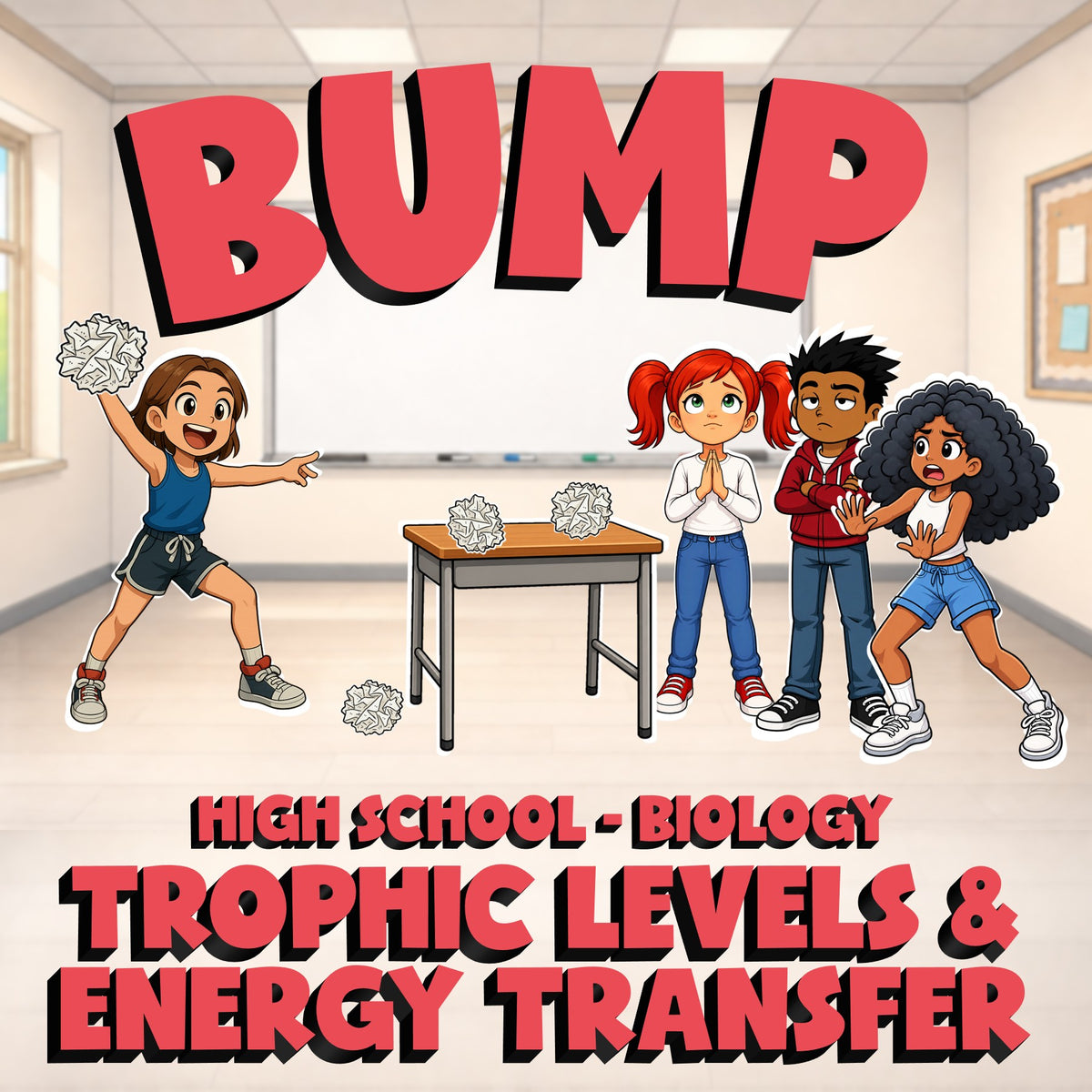 Trophic Levels & Energy Transfer BUMP Science Game - No Prep Biology Review