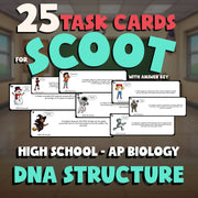 DNA Structure SCOOT TASK CARDS Science Game - No Prep AP Biology Review Activity