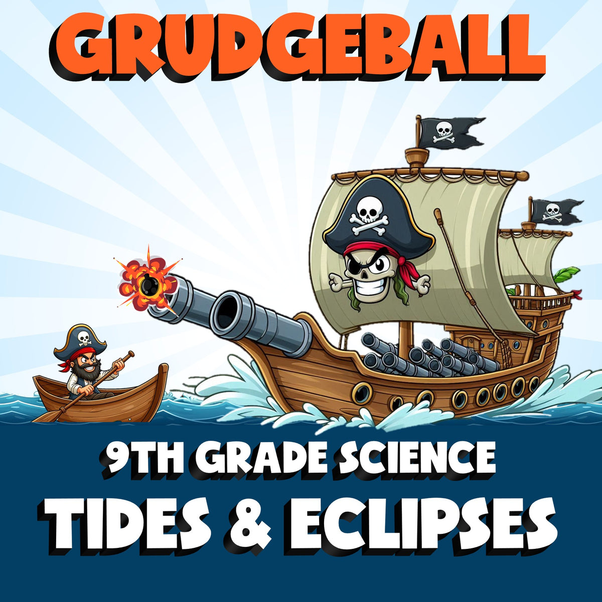 Tides & Eclipses GRUDGEBALL Science Game - No Prep Grade 9 Review Activity