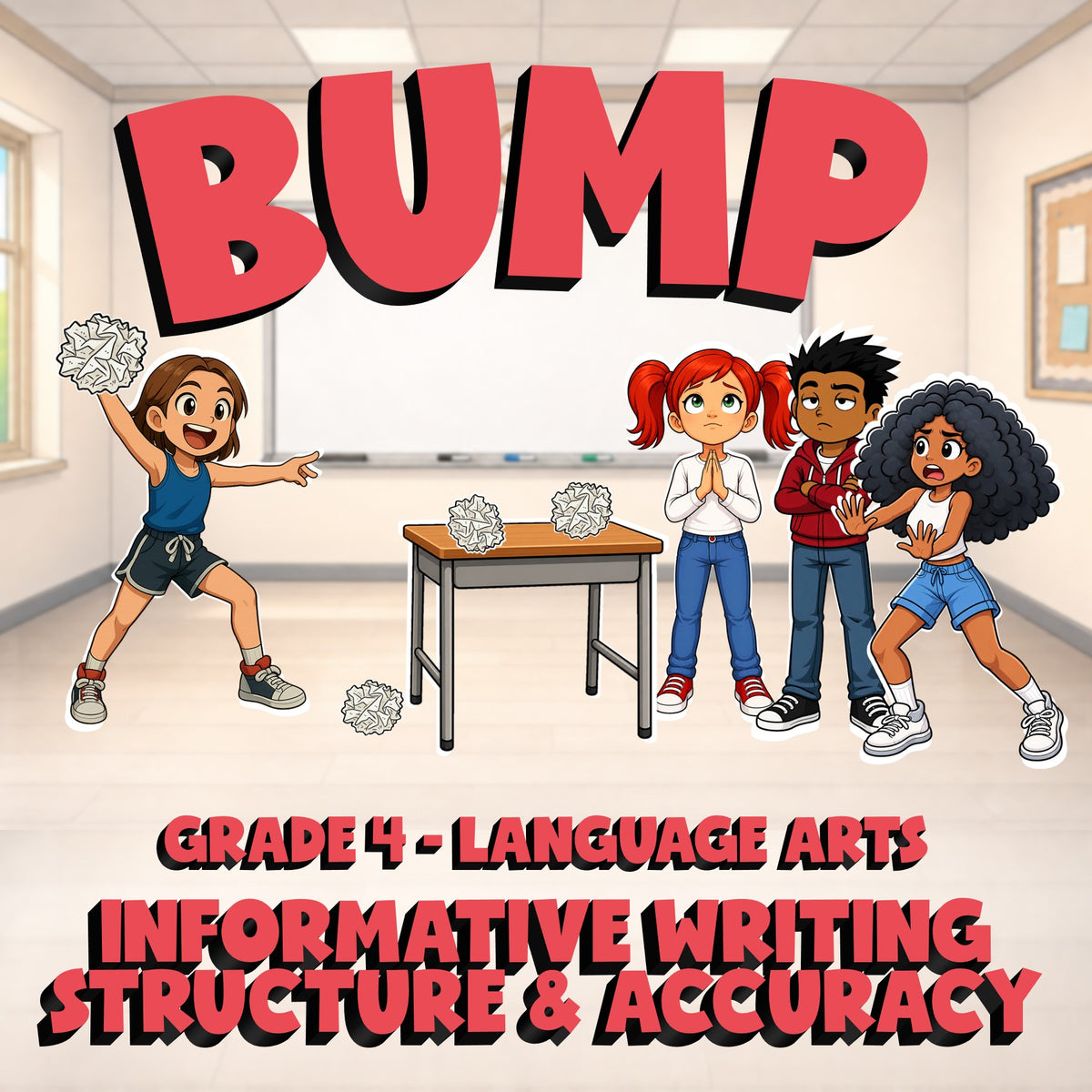 Informative Writing Structure & Accuracy BUMP ELA Game - No Prep Grade 4 Review