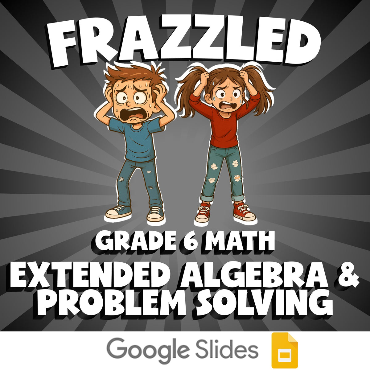 Extended Algebra & Problem Solving FRAZZLED Math Game - No Prep Grade 6 Review