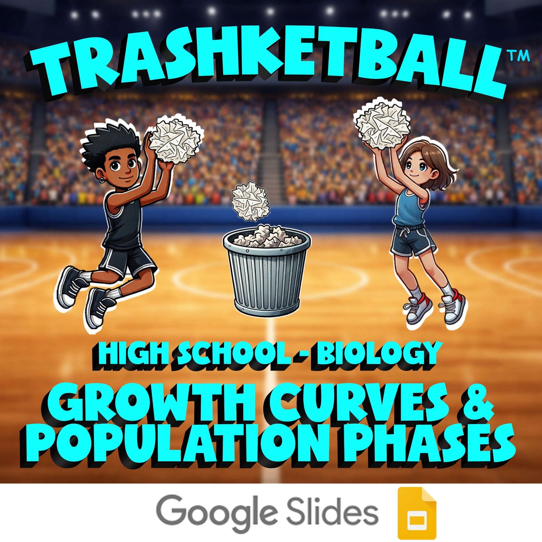 Growth Curves & Population Phases TRASHKETBALL Science Game - No Prep Biology