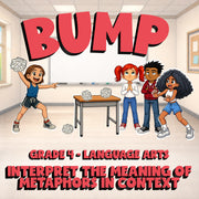 Interpret the Meaning of Metaphors in Context BUMP ELA Game - No Prep Grade 4