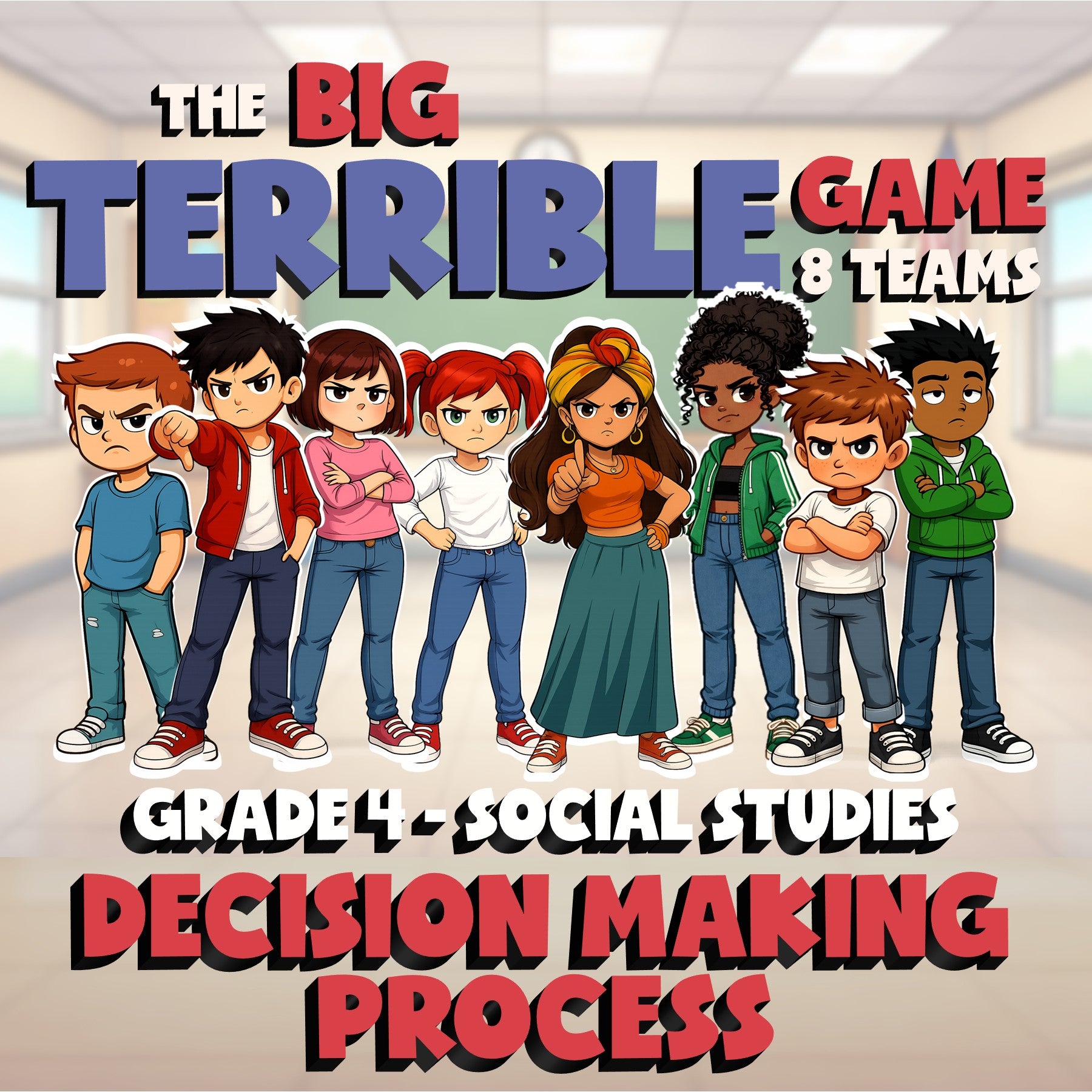 Decision Making Process BIG TERRIBLE GAME - No Prep Grade 4 Socials Review