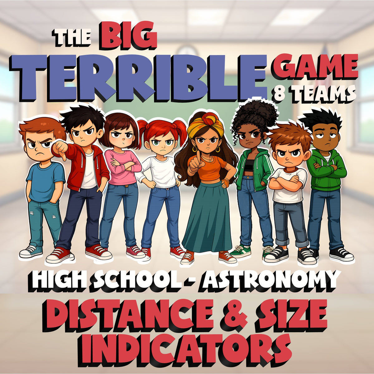 Distance & Size Indicators BIG TERRIBLE GAME - No Prep Astronomy Science Review