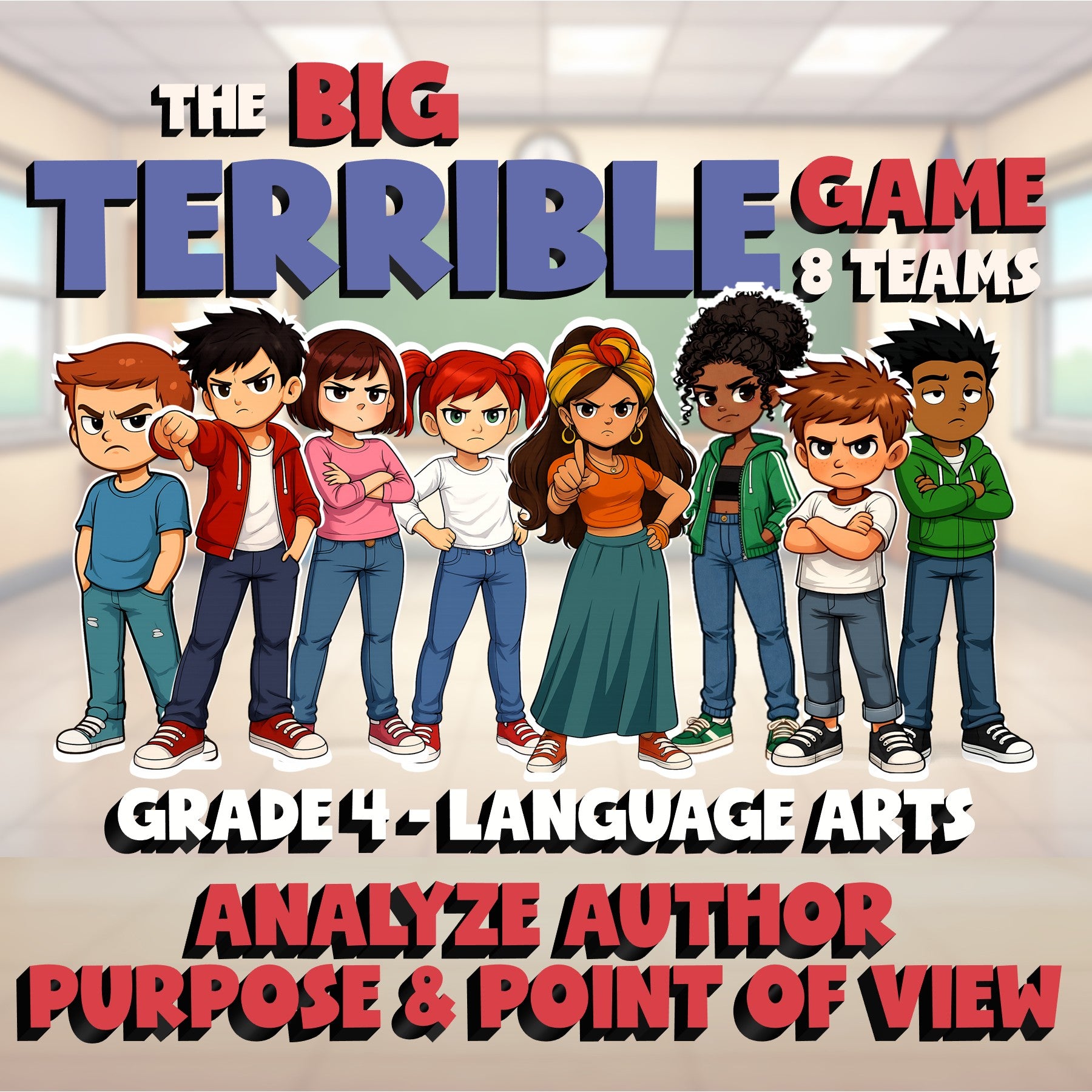 Analyze Author Purpose & Point of View BIG TERRIBLE GAME - Grade 4 ELA Review