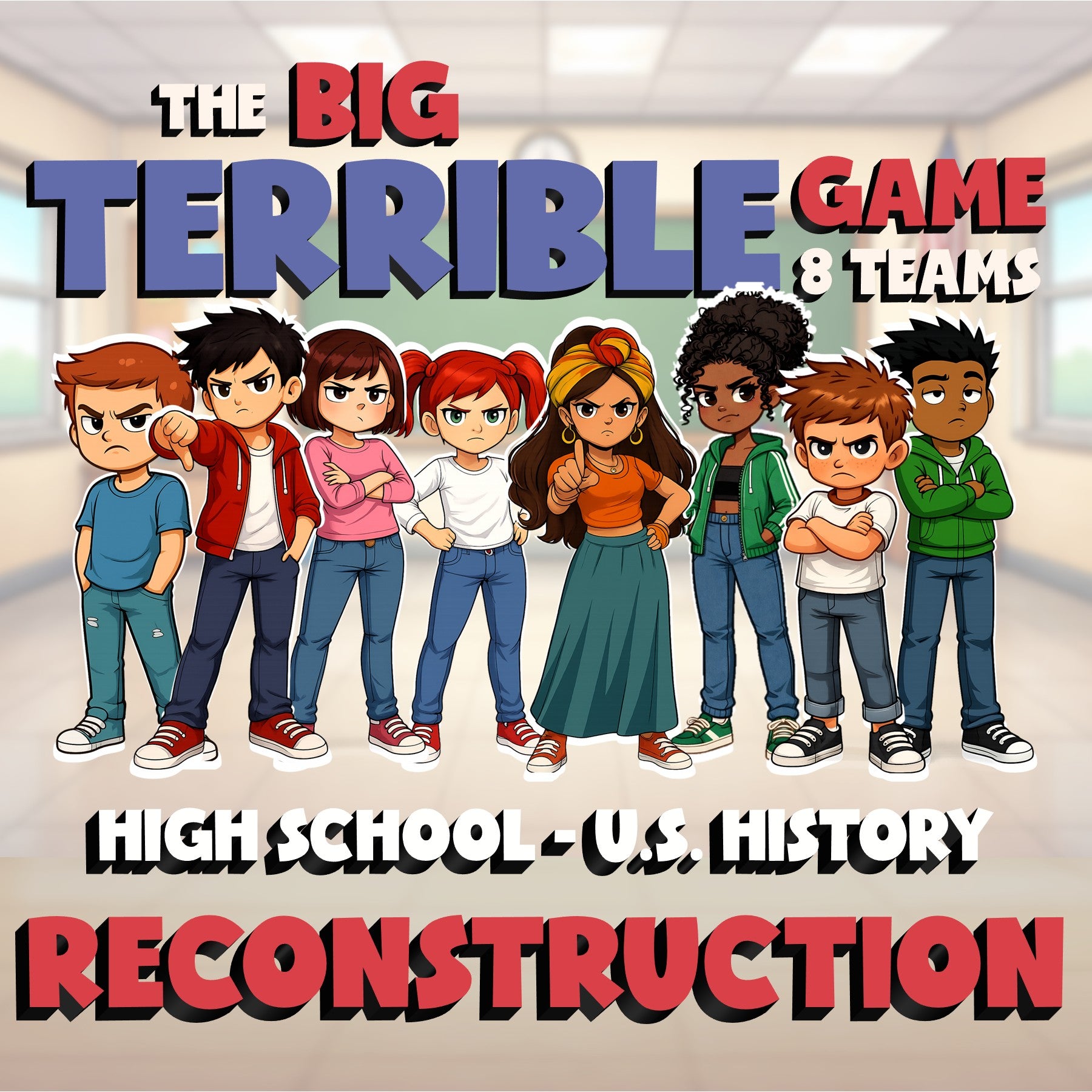 Reconstruction BIG TERRIBLE GAME - No Prep U.S. History Review Activity