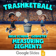 Measuring Segments TRASHKETBALL Math Game - No Prep Geometry Review Activity