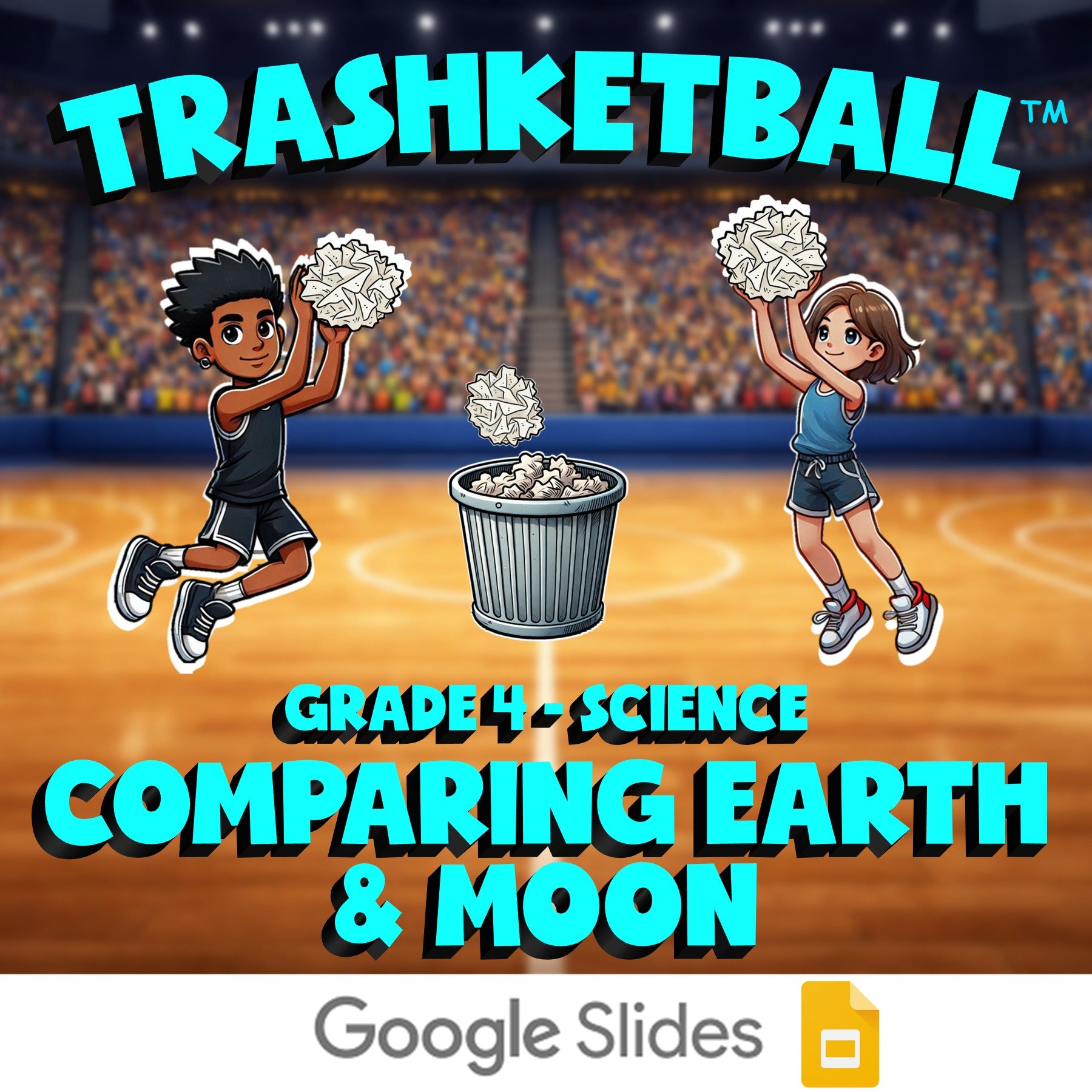 Comparing Earth & Moon TRASHKETBALL Science Game - No Prep Grade 4 Review