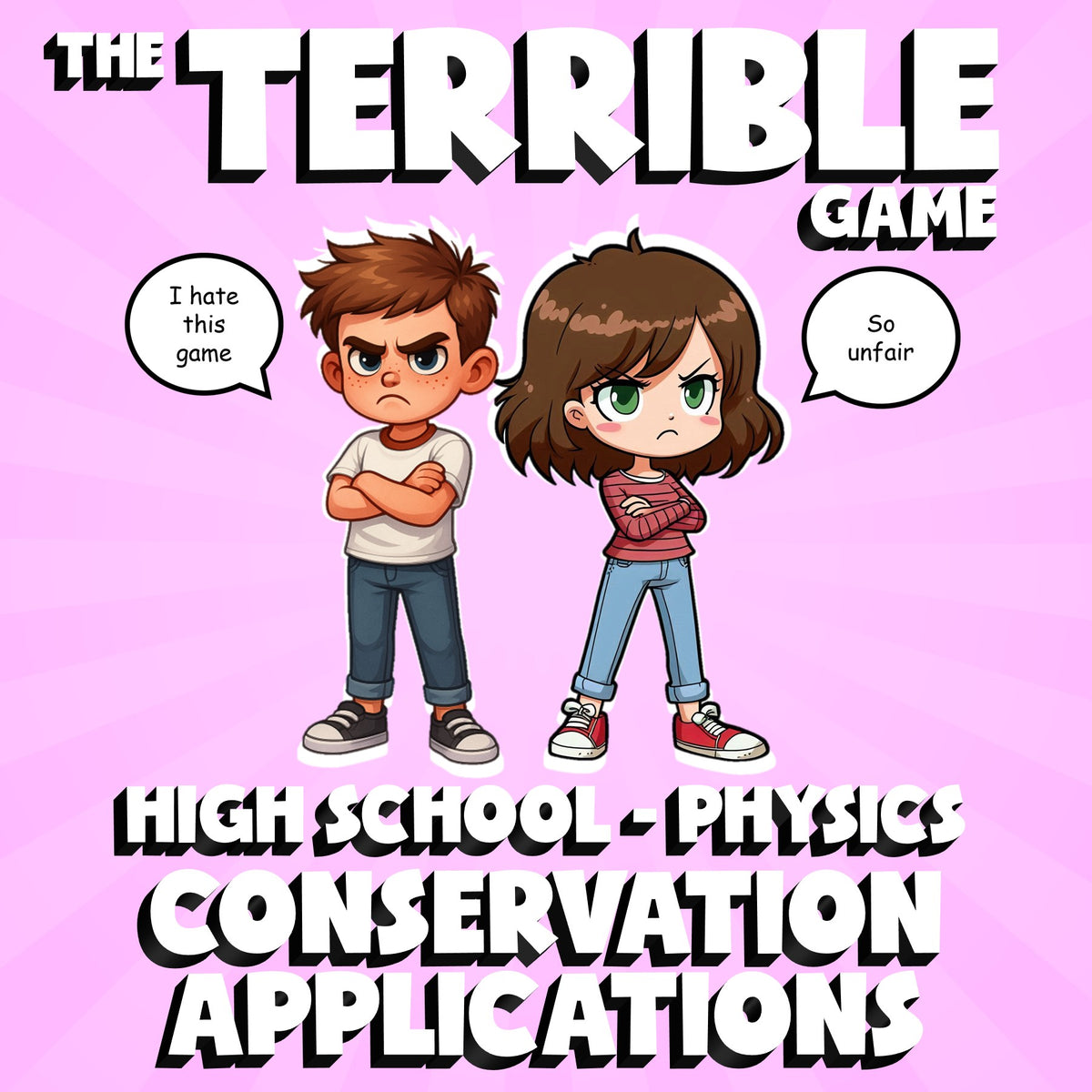Conservation Applications THE TERRIBLE GAME - No Prep Physics Science Review