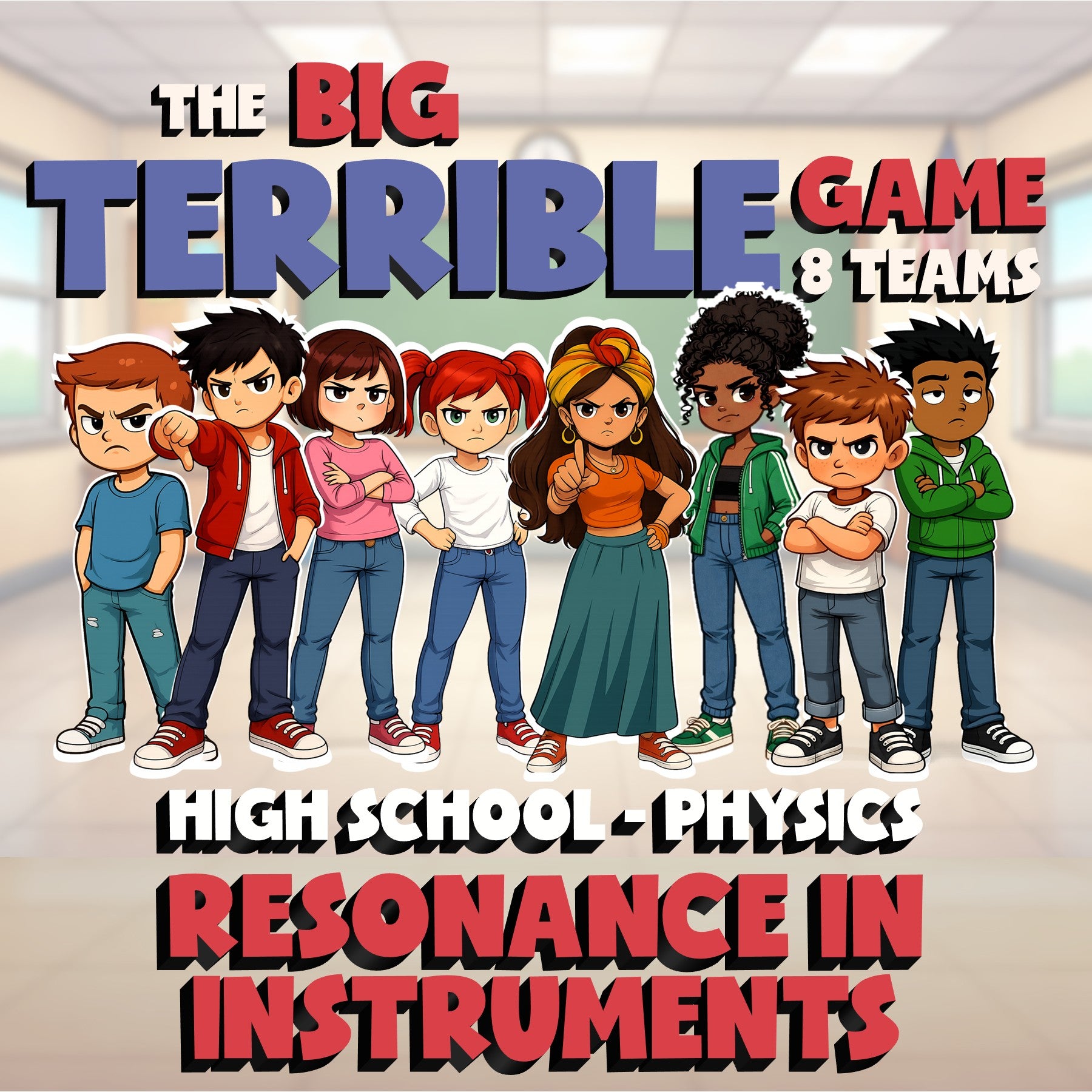 Resonance in Instruments BIG TERRIBLE GAME - No Prep Physics Science Review